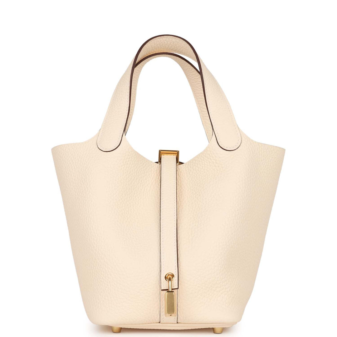 Top quality Hermes Picotin 18 Nata Clemence Gold Hardware