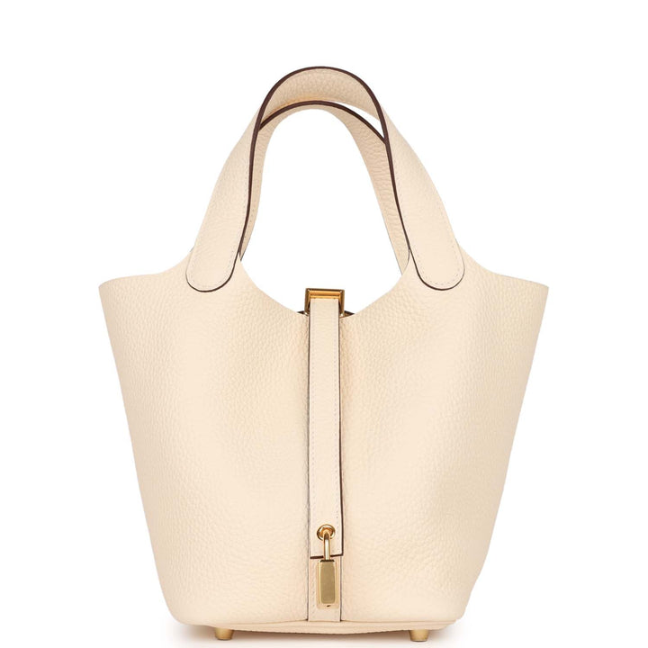 Top quality Hermes Picotin 18 Nata Clemence Gold Hardware