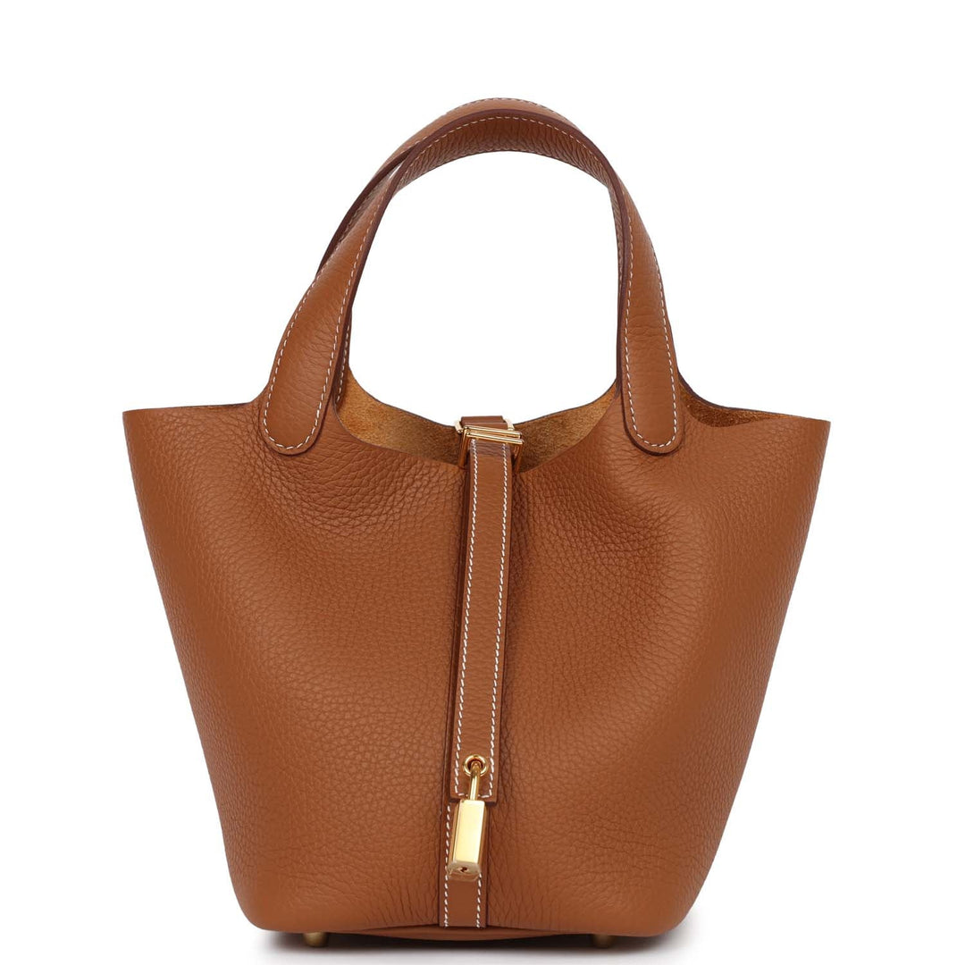 Top quality Hermes Picotin 18 Gold Clemence Gold Hardware
