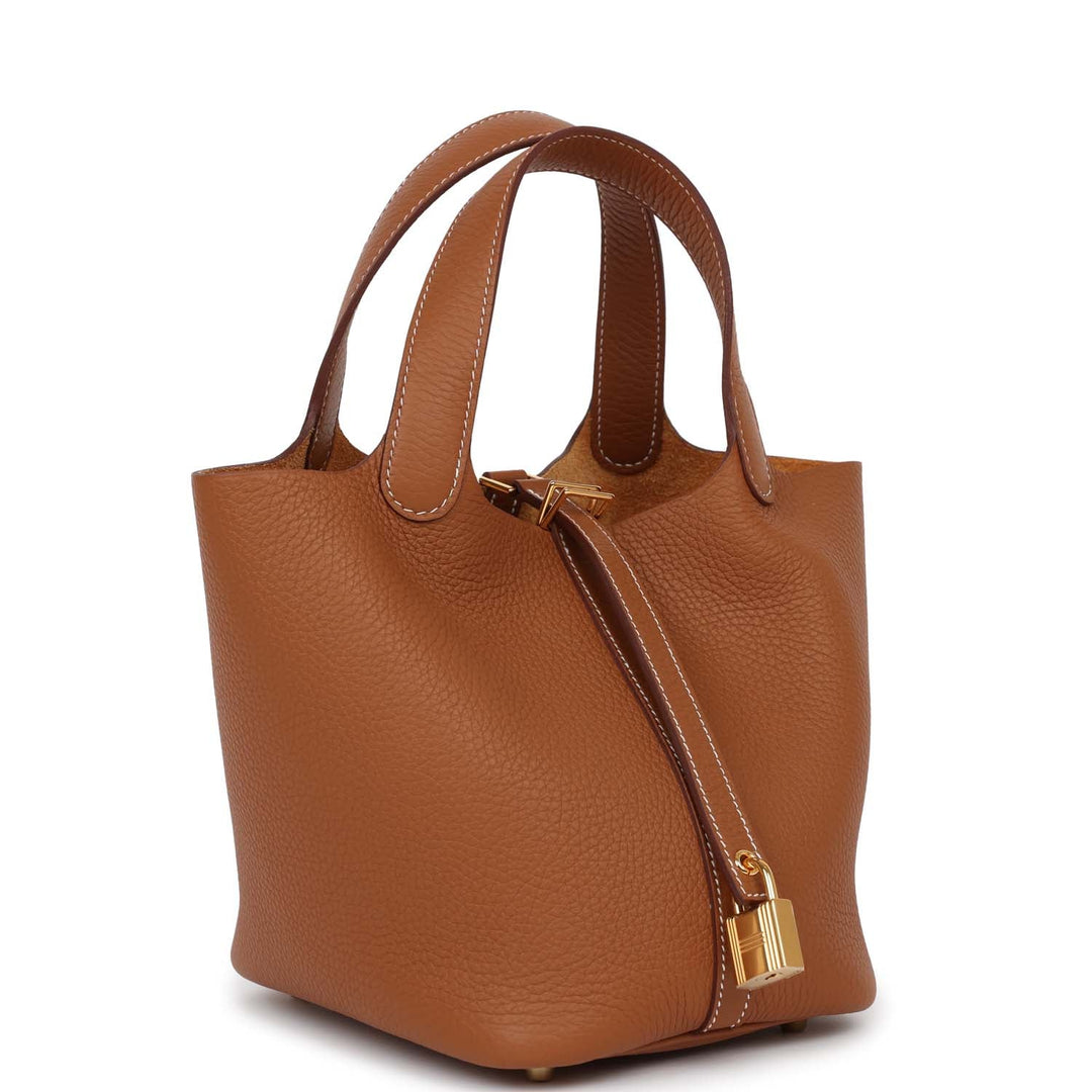 Top quality Hermes Picotin 18 Gold Clemence Gold Hardware