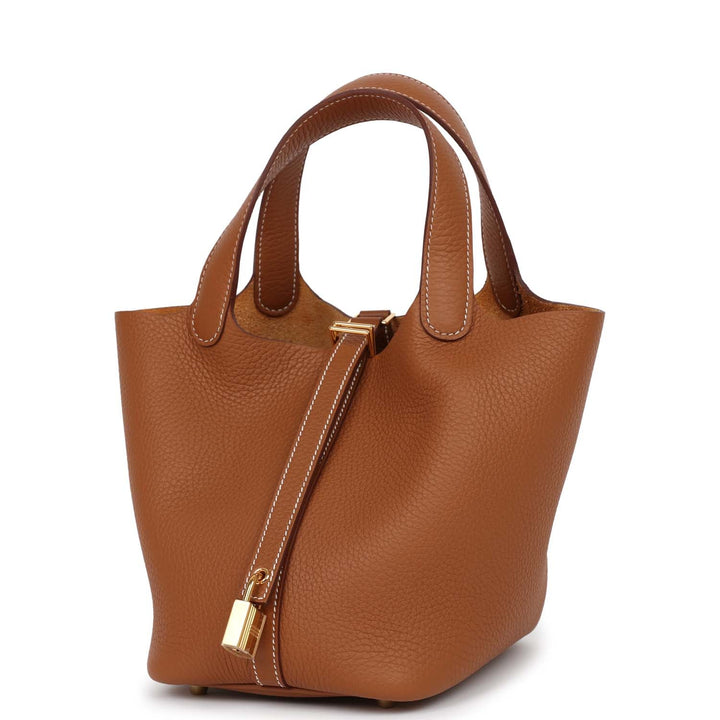 Top quality Hermes Picotin 18 Gold Clemence Gold Hardware