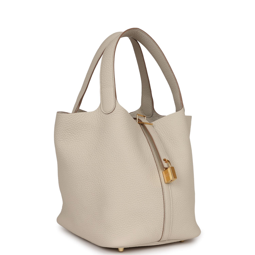 Top quality Hermes Picotin Lock 22 Beton Clemence Gold Hardware