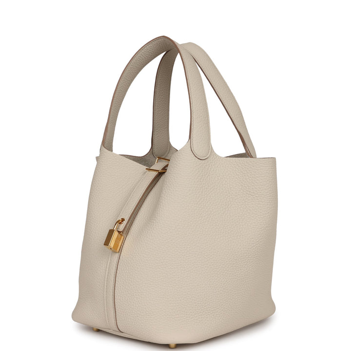 Top quality Hermes Picotin Lock 22 Beton Clemence Gold Hardware