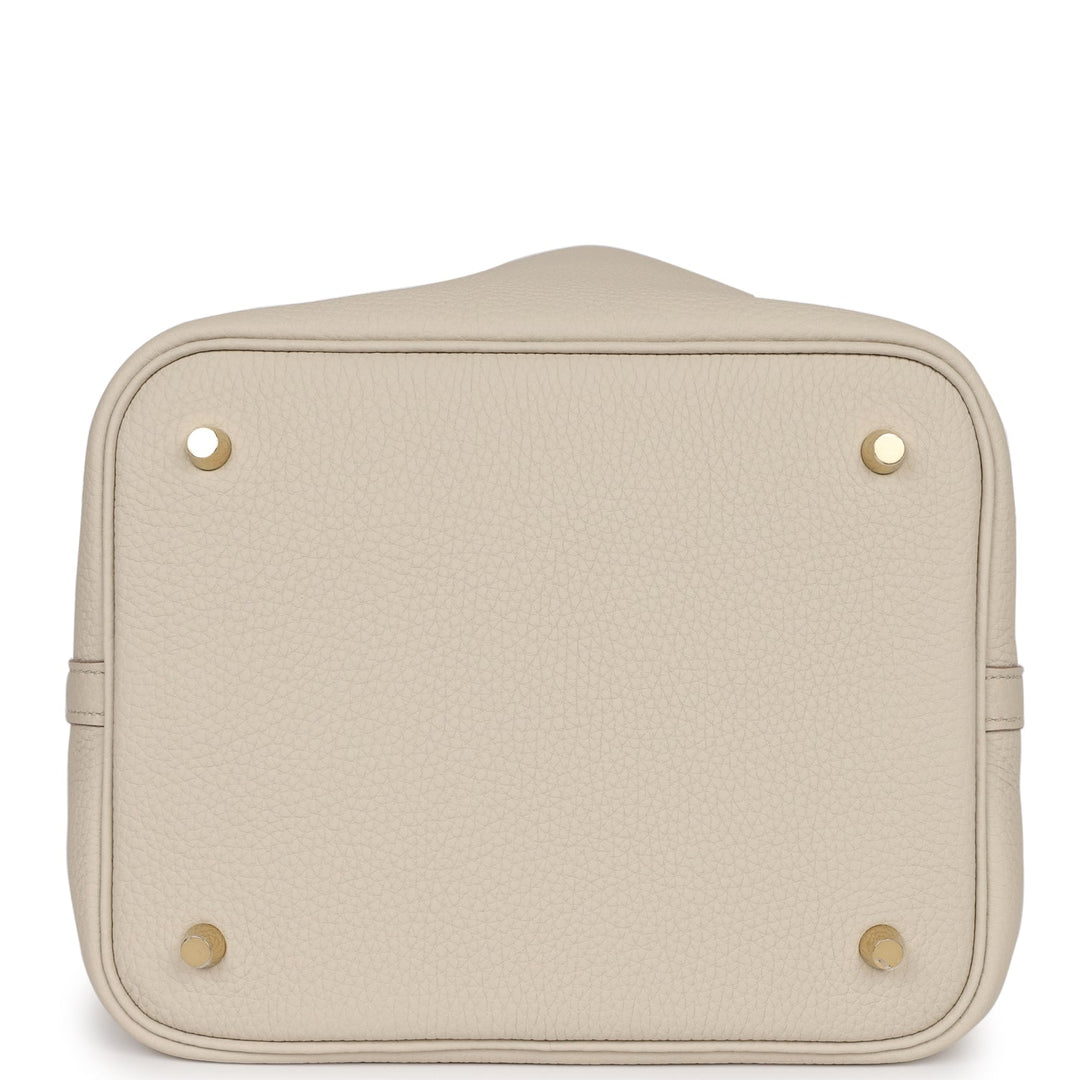 Top quality Hermes Picotin Lock 22 Beton Clemence Gold Hardware