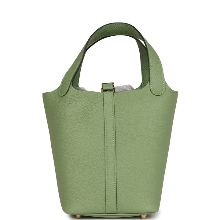 Top quality Hermes Picotin Lock 18 Vert Criquet Clemence Gold Hardware