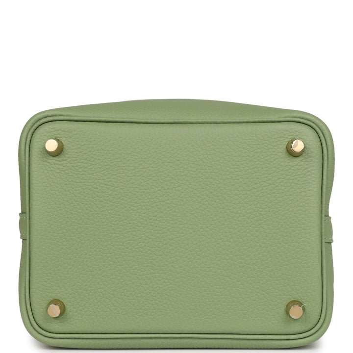 Top quality Hermes Picotin Lock 18 Vert Criquet Clemence Gold Hardware