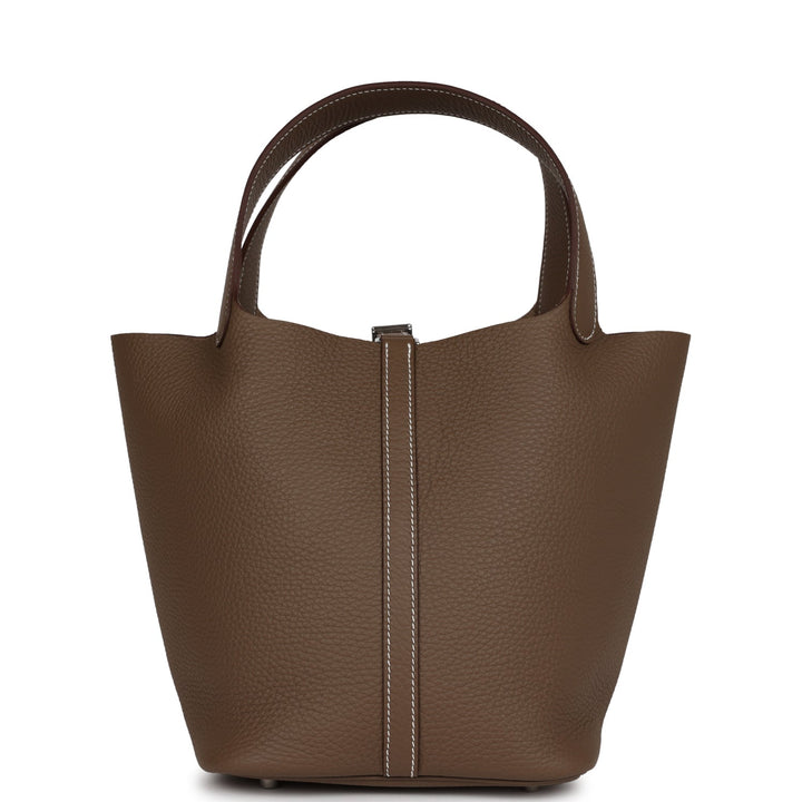 Top quality Hermes Picotin Lock 22 Etoupe Clemence Palladium Hardware