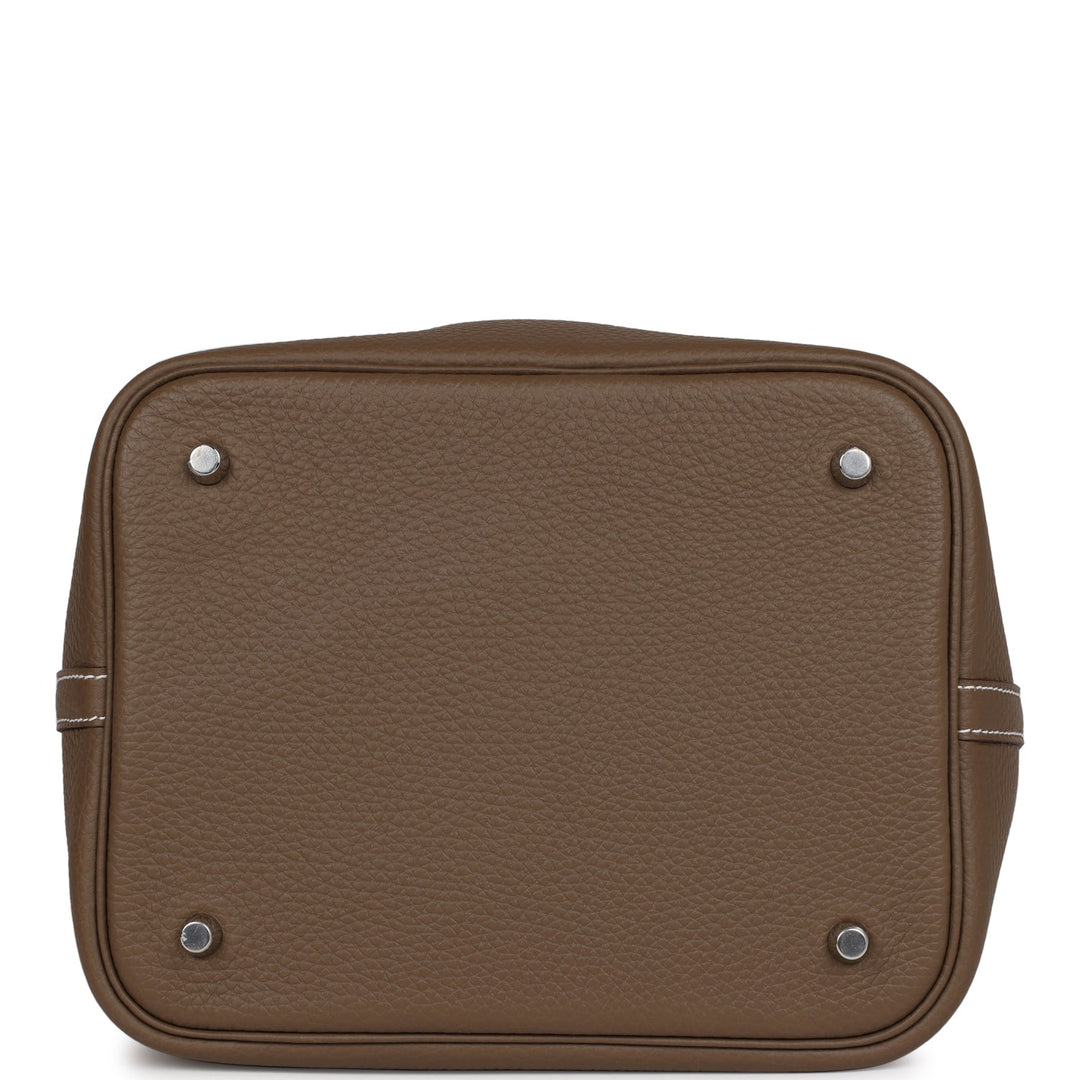 Top quality Hermes Picotin Lock 22 Etoupe Clemence Palladium Hardware