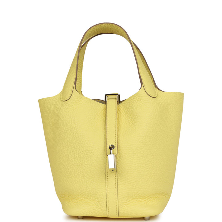 Top quality Hermes Picotin 18 Limoncello Clemence Palladium Hardware