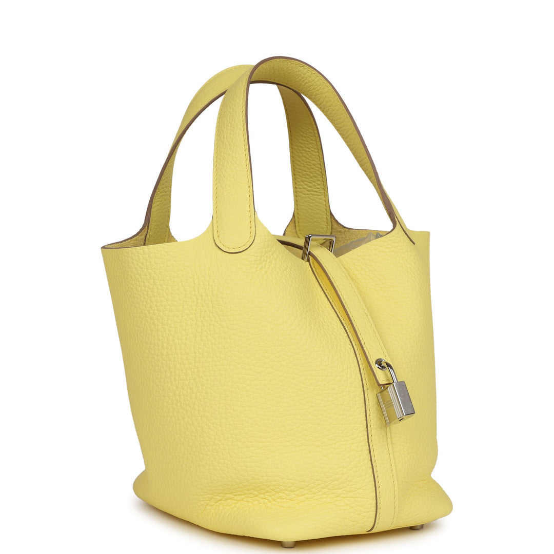 Top quality Hermes Picotin 18 Limoncello Clemence Palladium Hardware
