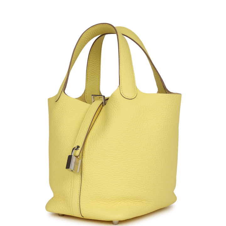 Top quality Hermes Picotin 18 Limoncello Clemence Palladium Hardware