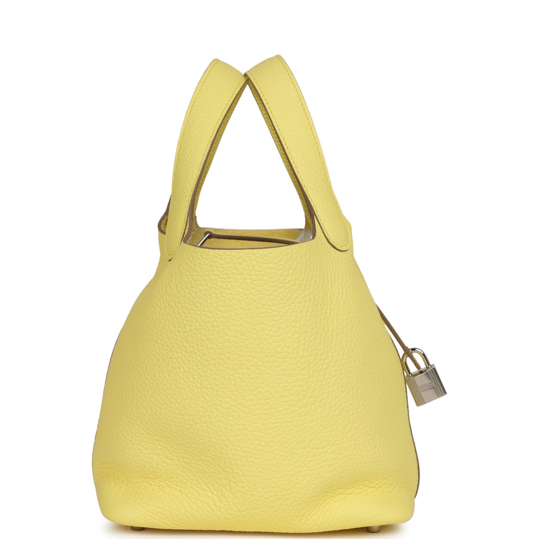 Top quality Hermes Picotin 18 Limoncello Clemence Palladium Hardware