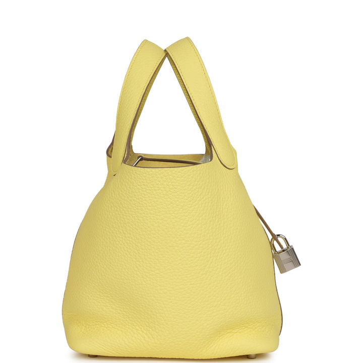 Top quality Hermes Picotin 18 Limoncello Clemence Palladium Hardware