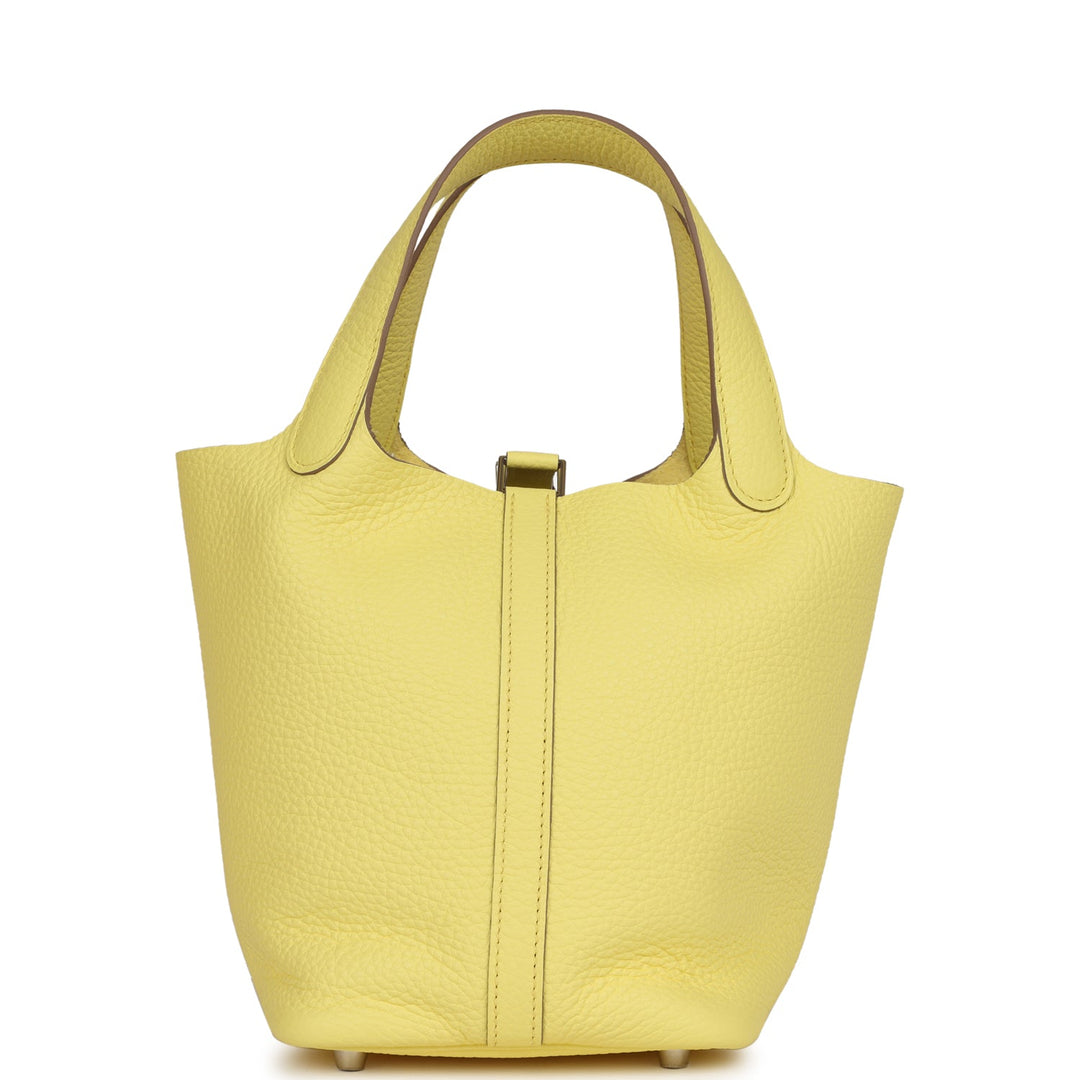 Top quality Hermes Picotin 18 Limoncello Clemence Palladium Hardware