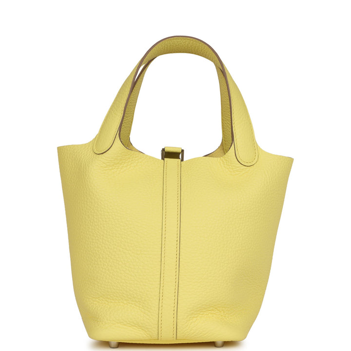 Top quality Hermes Picotin 18 Limoncello Clemence Palladium Hardware