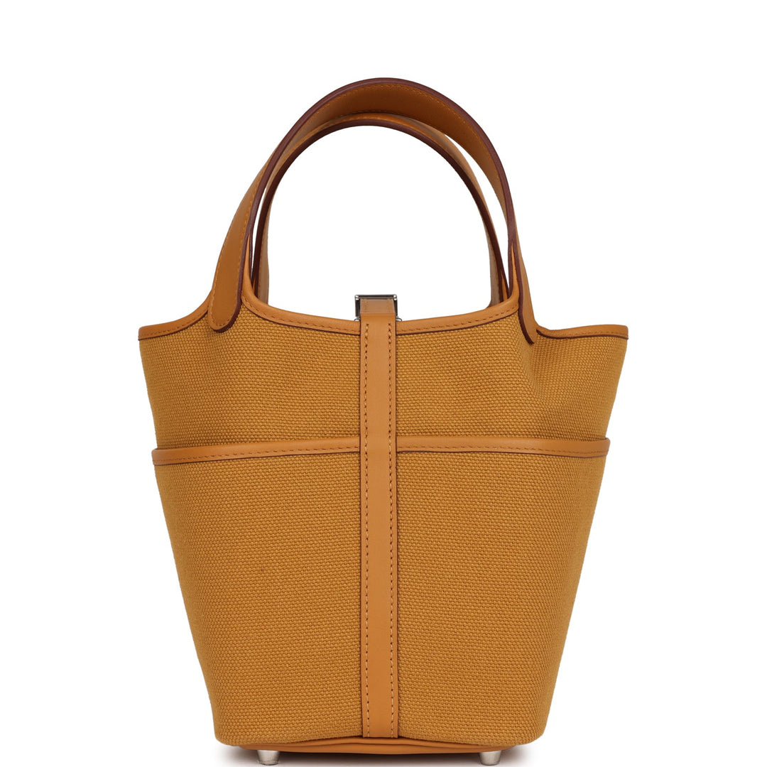 Top quality Hermes Picotin Cargo 18 Sesame Swift and Toile Canvas Palladium Hardware
