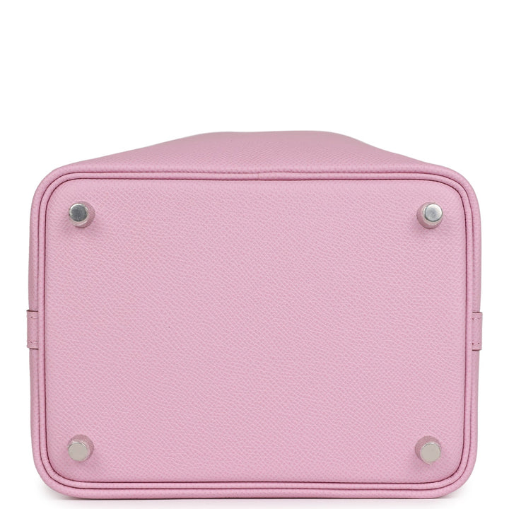 Hermes Picotin 18 Tressage De Cuir Mauve Sylvestre Epsom Palladium Hardware