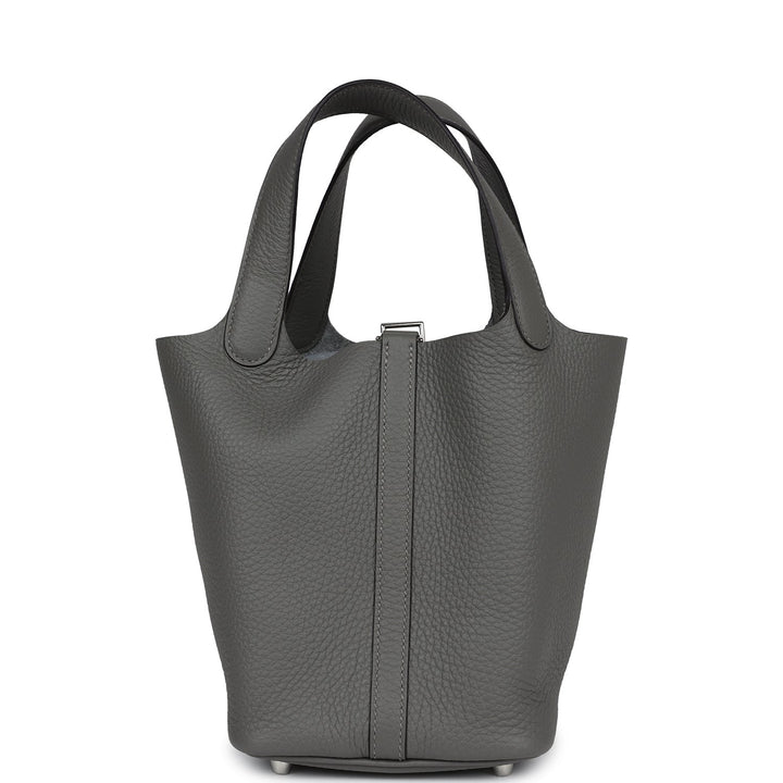 Hermes Picotin Lock 18 Gris Meyer Clemence Palladium Hardware
