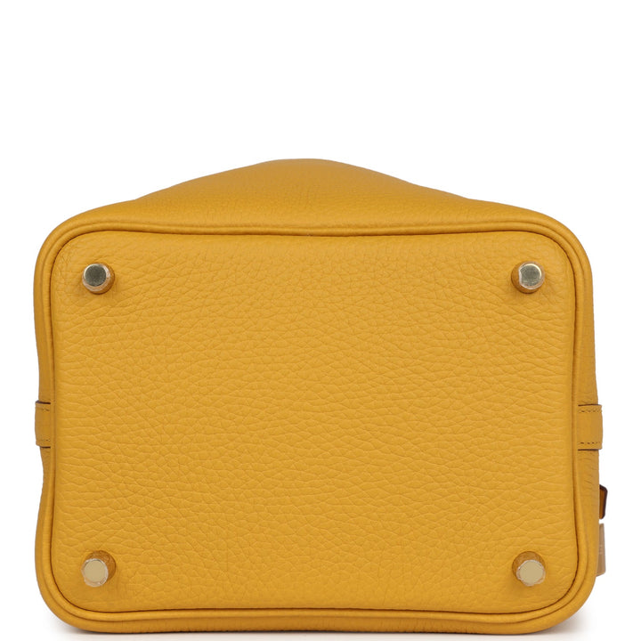 Hermes Picotin Lock 18 Jaune Ambre Clemence Gold Hardware