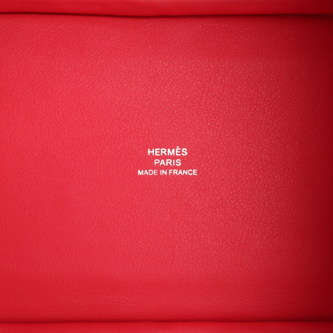 Hermes Micro Picotin Lock 14 Bougainvillea Ostrich Palladium Hardware