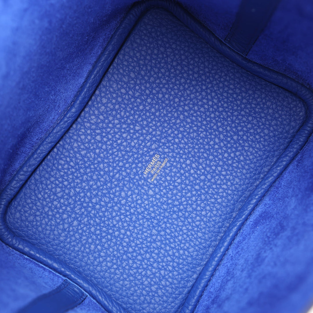 Hermes Picotin Lock 18 Bleu Royal Clemence Gold Hardware