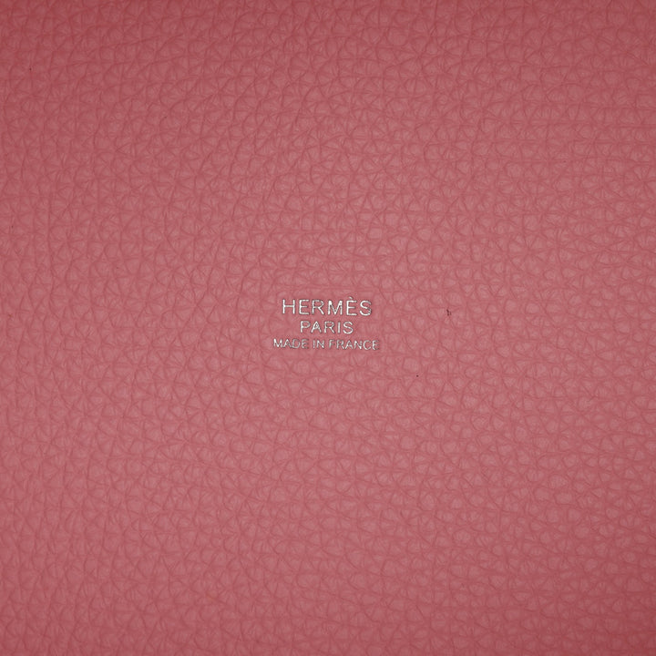 Hermes Picotin 22 Rose Sakura Clemence Palladium Hardware