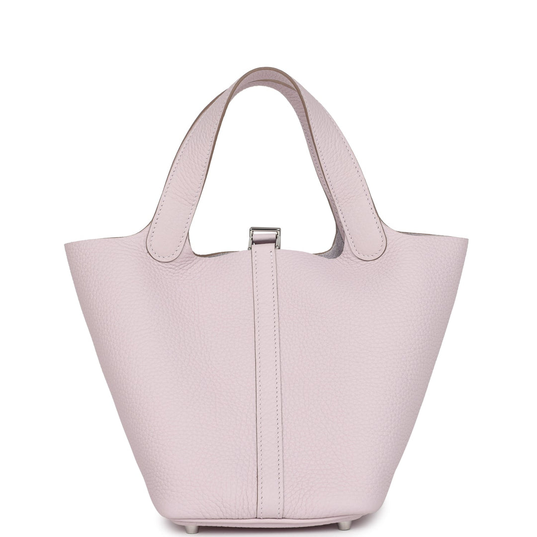 Hermes Picotin Lock 18 Mauve Pale Clemence Palladium Hardware
