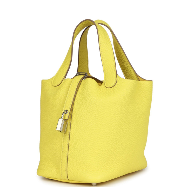 Hermes Picotin Lock 18 Lime Clemence Palladium Hardware
