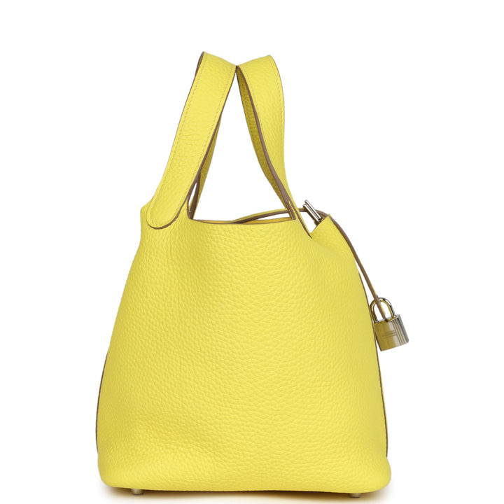 Hermes Picotin Lock 18 Lime Clemence Palladium Hardware