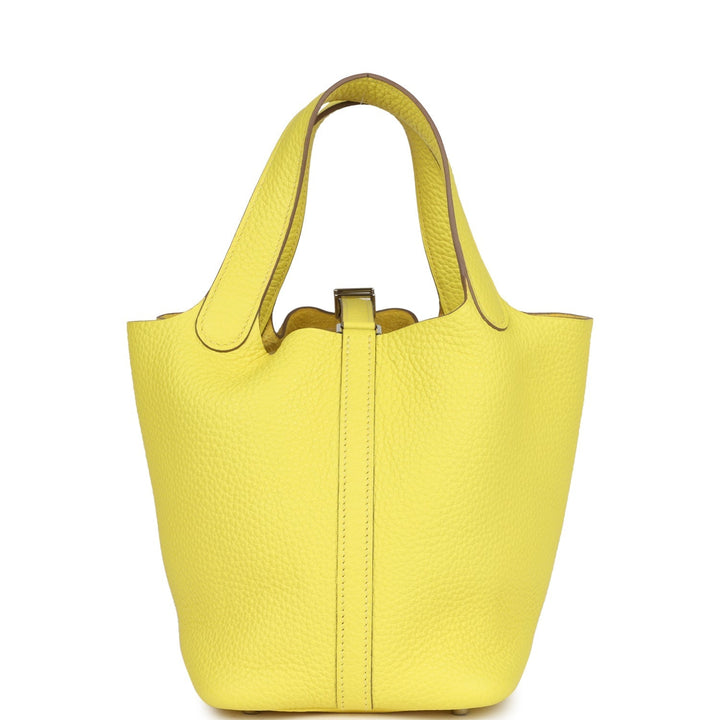 Hermes Picotin Lock 18 Lime Clemence Palladium Hardware