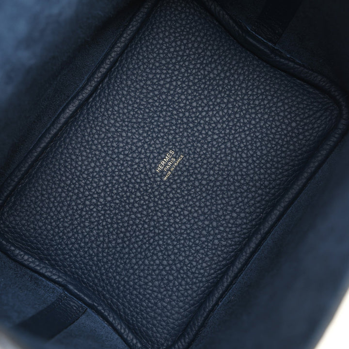 Hermes Picotin Lock 18 Bleu De Prusse Clemence Gold Hardware