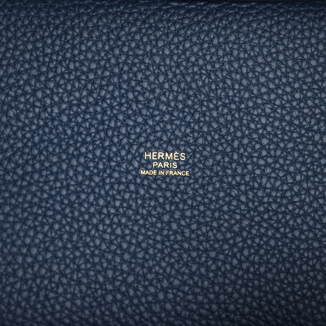 Hermes Picotin Lock 18 Bleu De Prusse Clemence Gold Hardware
