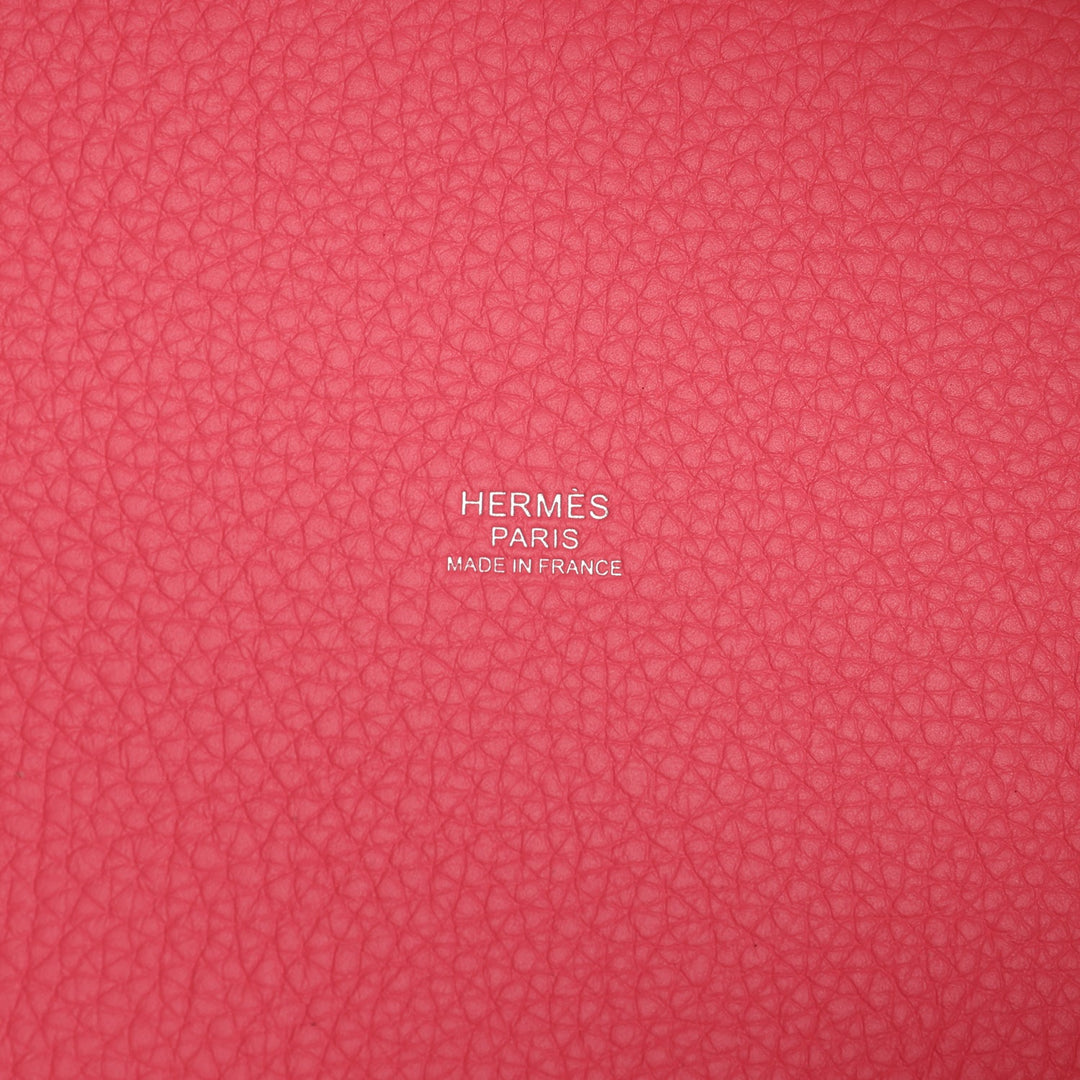 Hermes Picotin Lock 18 Rose Azalee Clemence Palladium Hardware