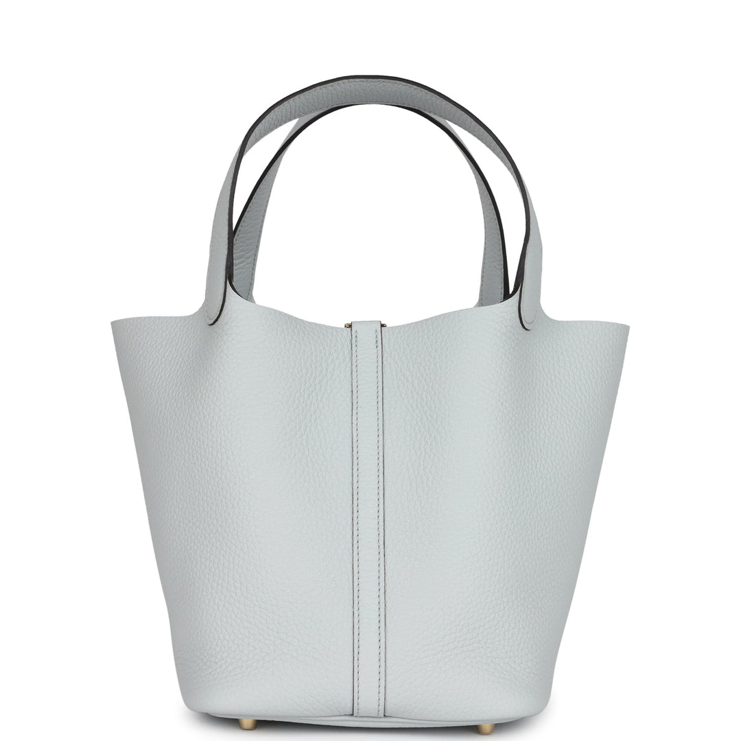 Hermes Picotin Lock 22 Bleu Pale Clemence Gold Hardware