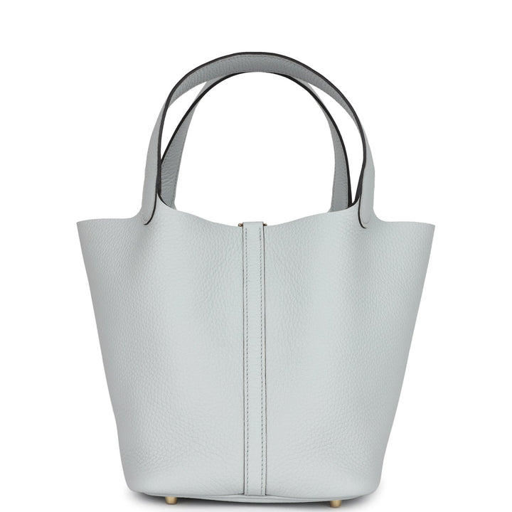 Hermes Picotin Lock 22 Bleu Pale Clemence Gold Hardware