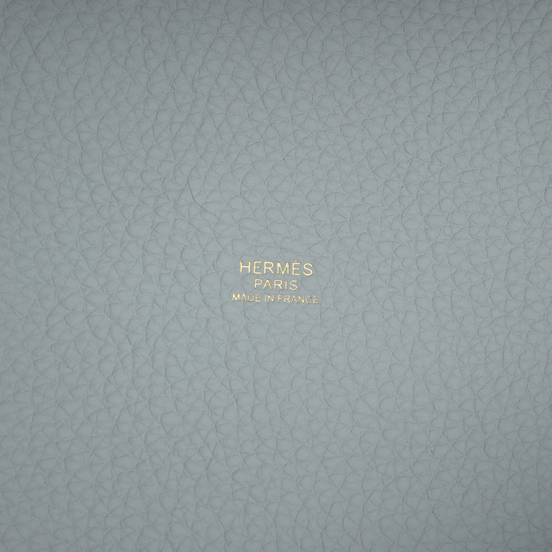 Hermes Picotin Lock 22 Bleu Pale Clemence Gold Hardware