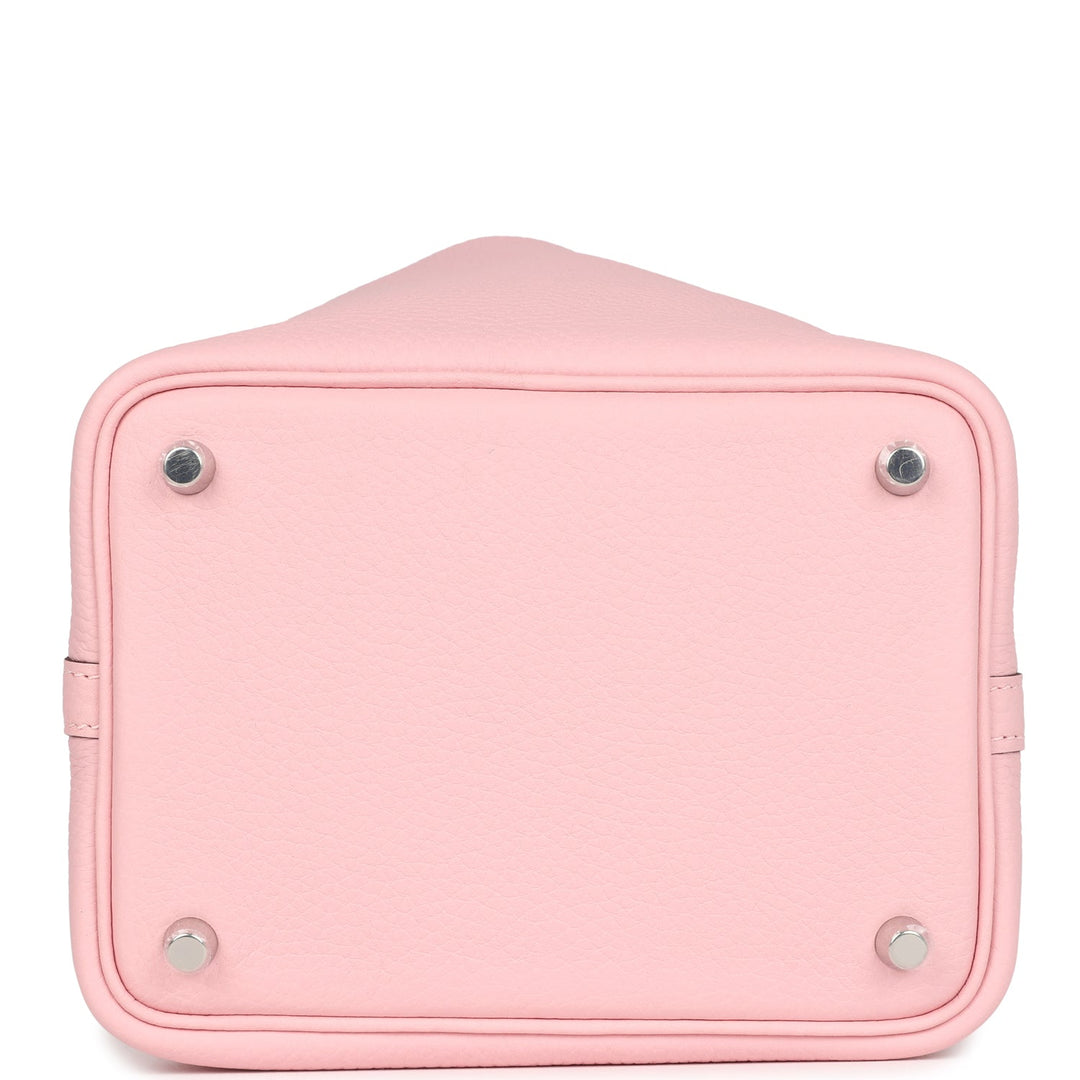 Hermes Picotin Lock 18 Rose Sakura Clemence Palladium Hardware