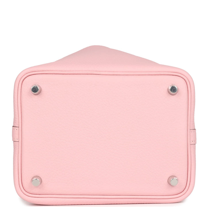 Hermes Picotin Lock 18 Rose Sakura Clemence Palladium Hardware
