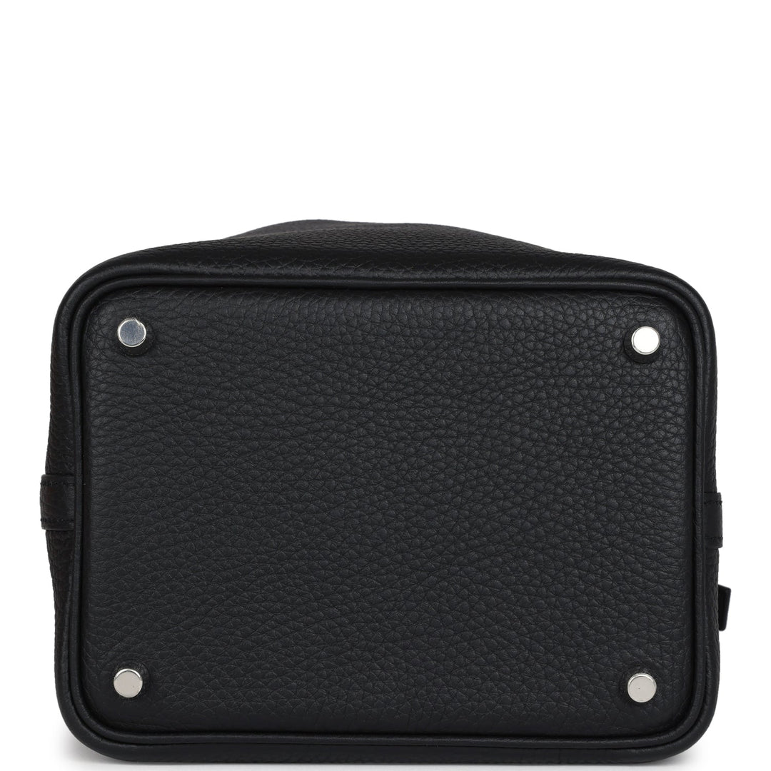 Hermes Picotin Lock 18 Black Clemence Palladium Hardware