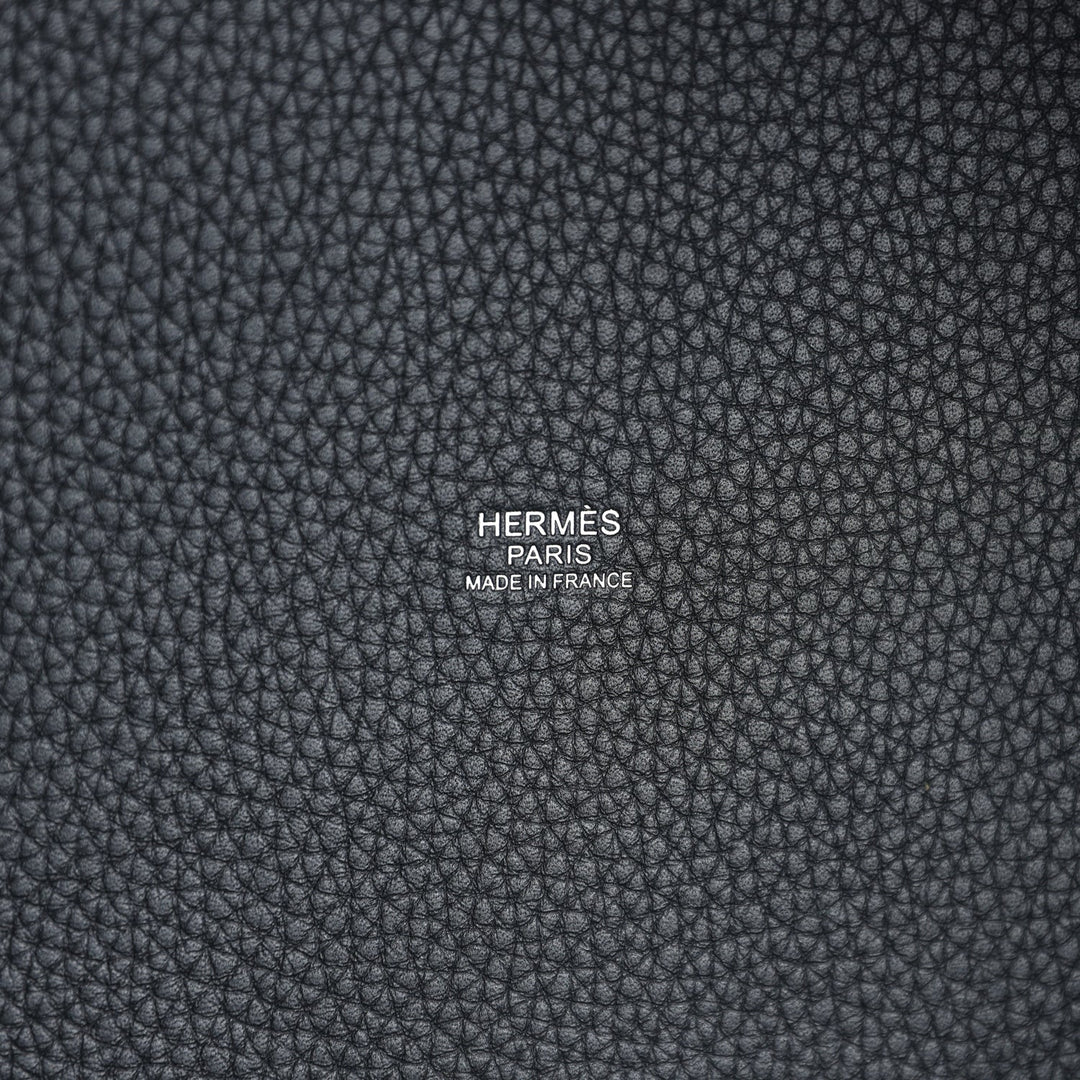 Hermes Picotin Lock 22 Black Clemence Palladium Hardware