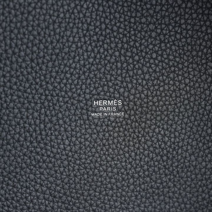 Hermes Picotin Lock 22 Black Clemence Palladium Hardware