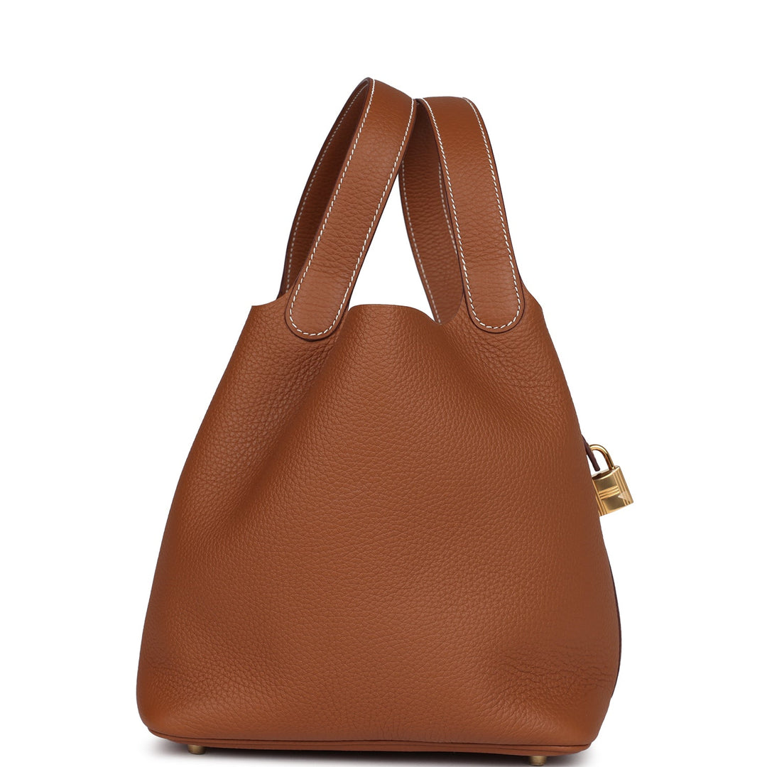 Hermes Picotin Lock 22 Gold Clemence Gold Hardware