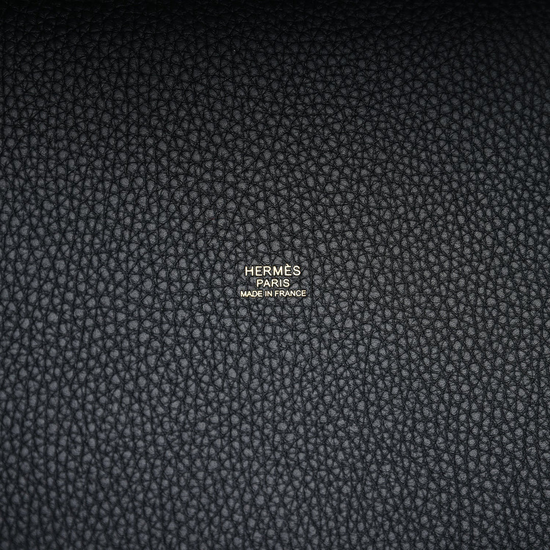 Hermes Picotin Lock 22 Black Clemence Gold Hardware