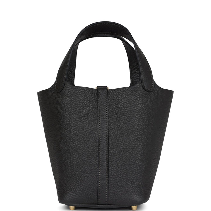 Hermes Picotin Lock 18 Dark Bronze Clemence Gold Hardware