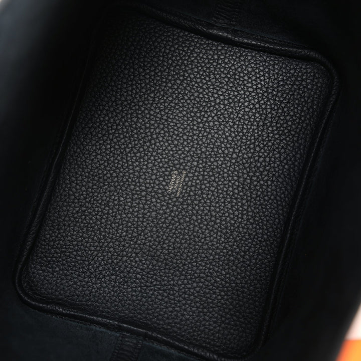 Hermes Picotin Lock 22 Black Clemence Gold Hardware