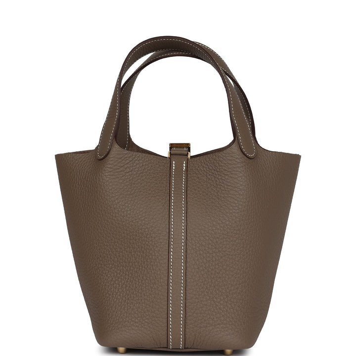 Hermes Picotin Lock 18 Etoupe Clemence Gold Hardware