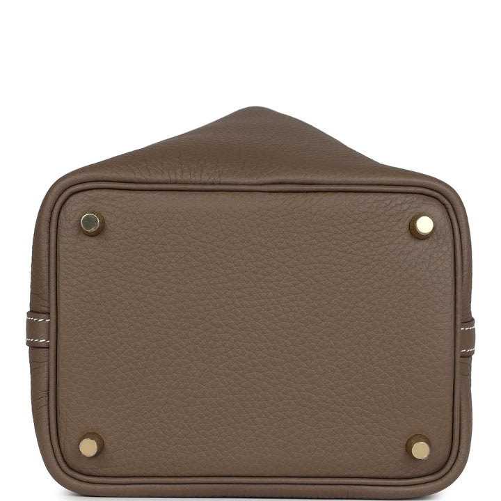 Hermes Picotin Lock 18 Etoupe Clemence Gold Hardware