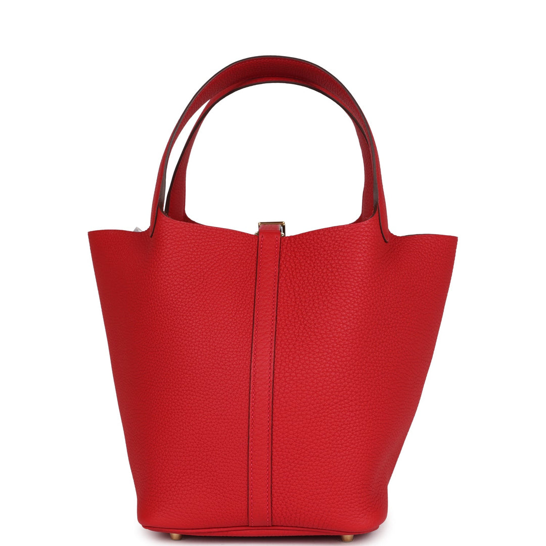 Hermes Picotin Lock 22 Vermillion Maurice Gold Hardware