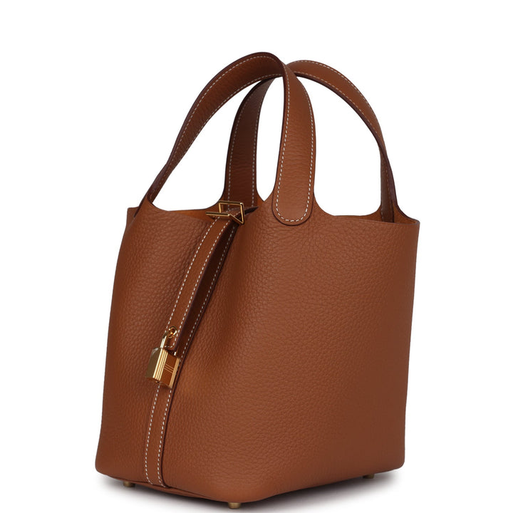 Hermes Picotin Lock 18 Gold Clemence Gold Hardware