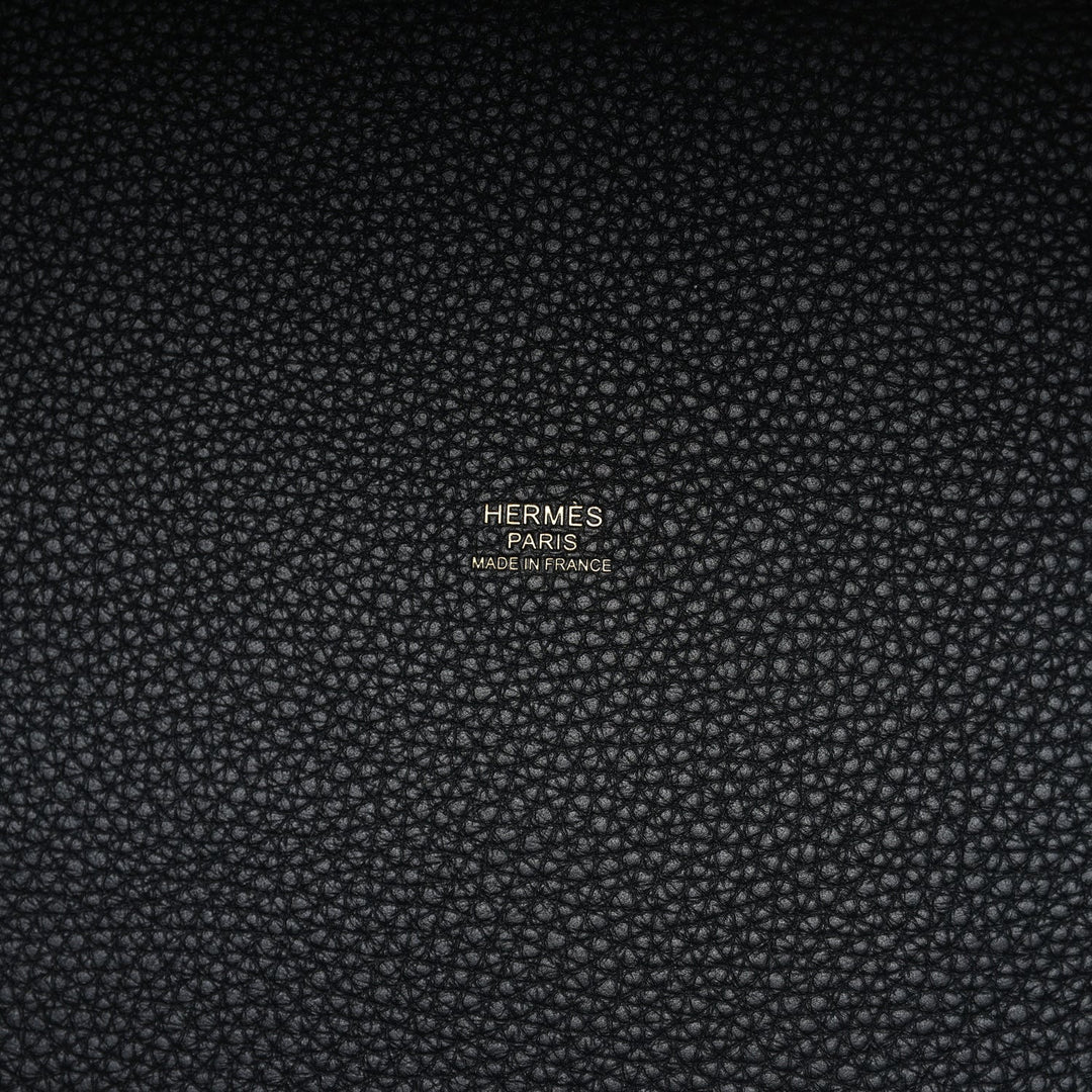 Hermes Picotin Lock 22 Black Clemence Gold Hardware